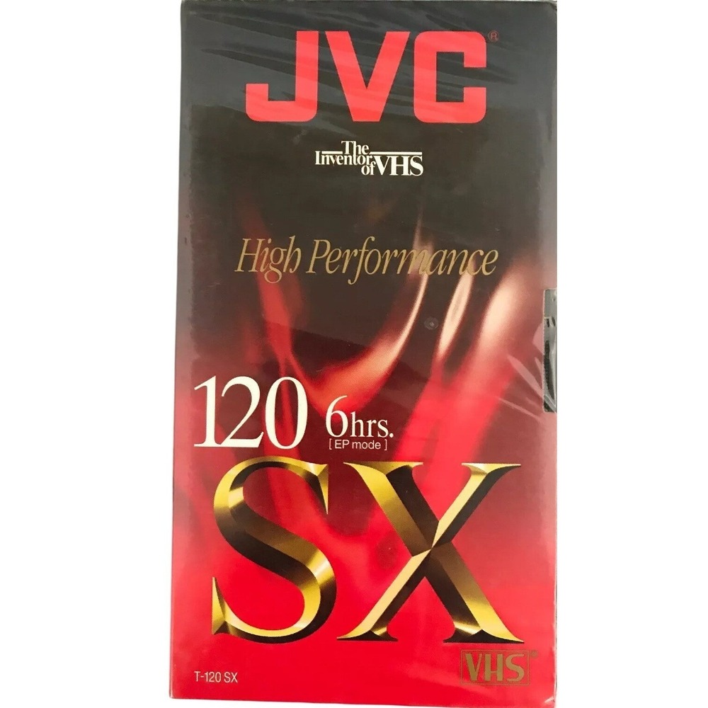 JVC T-120 SX Blank VHS‎ Tape New Sealed High Performance Video Cassette